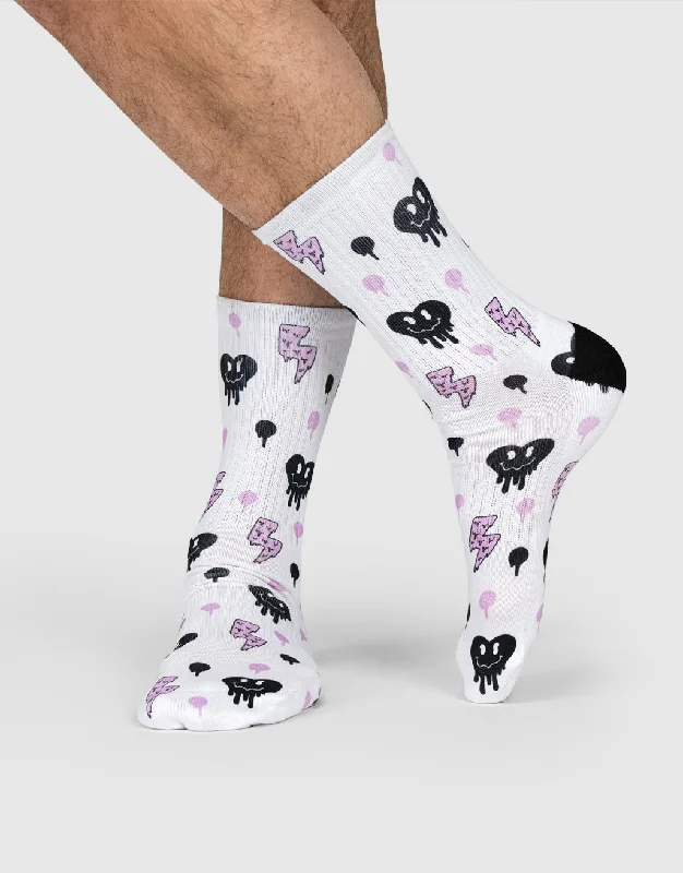 Melting Hearts & Bolts Socks