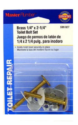 Brass Toilet Bolts - 2 Pack