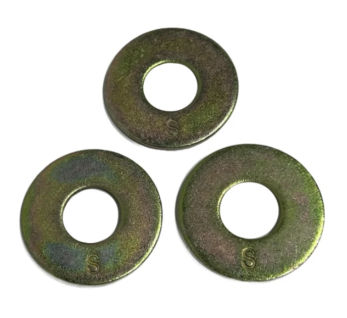 1" Grade 8 USS Flat Washers Yellow Zinc Plated