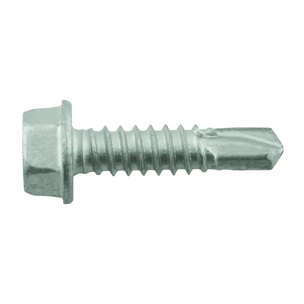 ELCO DRIL-FLEXÂ® 1/4-14" x 1" 3-Point Hex Washer Head Self Drill Screw - 100 Qty