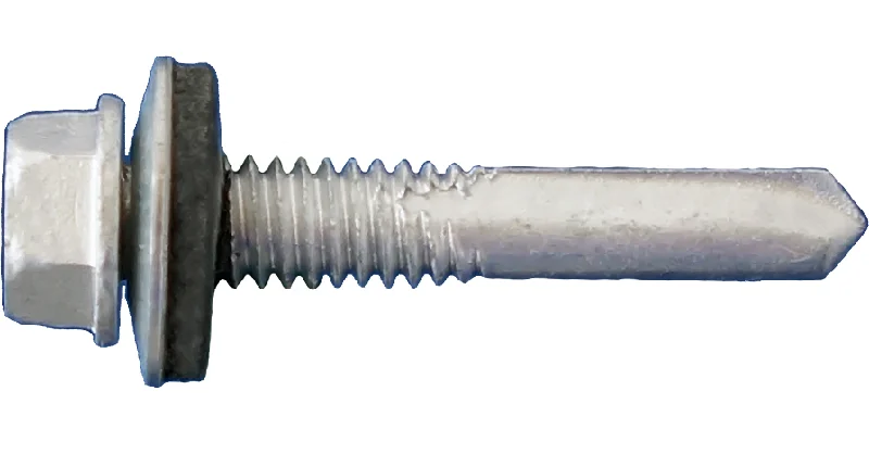 Daggerzâ„¢ 12-24" x 2" Hex Washer Head Self Drill Screws with Washer - 2000 Qty