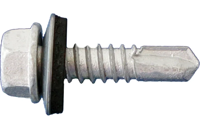 Daggerzâ„¢ 14" x 5" Hex Washer Head Self Drill Screws with Bonded Washer - 500 Qty