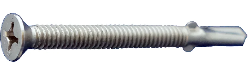 Daggerzâ„¢ 1/4-20" x 2-3/4" Phillips Flat Head Self Drill Screws with Wings - 1000 Qty