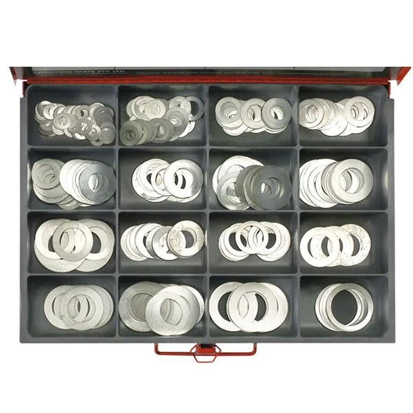 466Pc Master Steel Shim Washer Assortment -0.006In | Master Kits - Washers