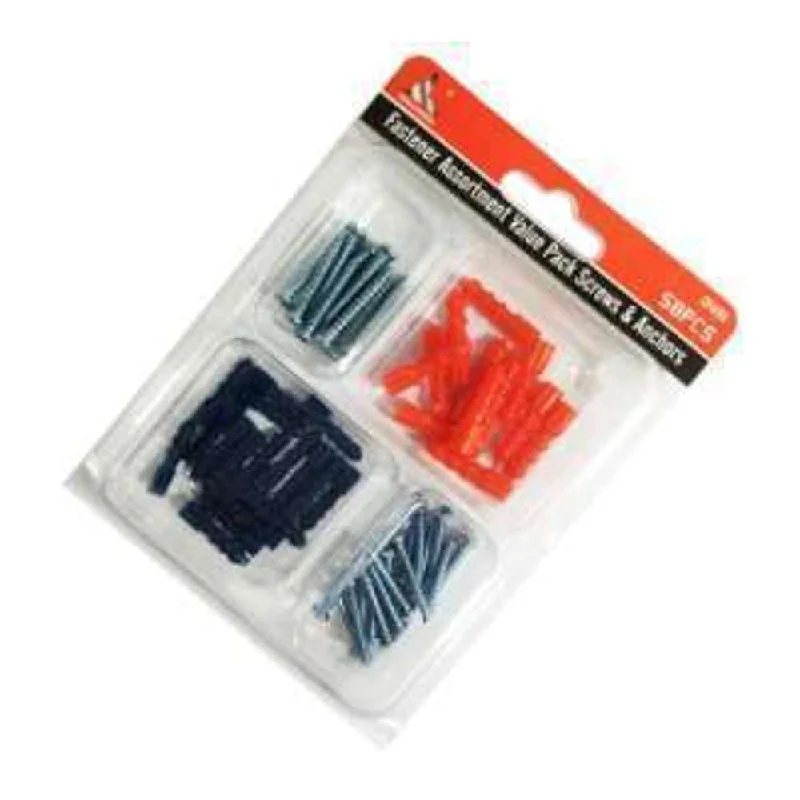 Accord Screws & Anchors Assorted 58pk