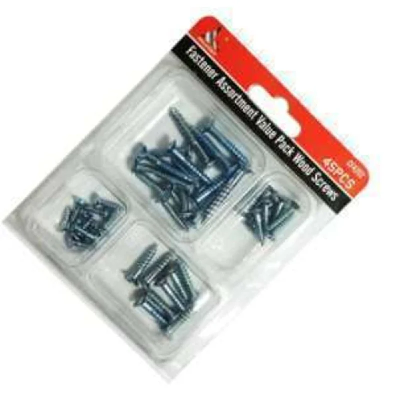 Accord Wood Screws Assorted 45pk