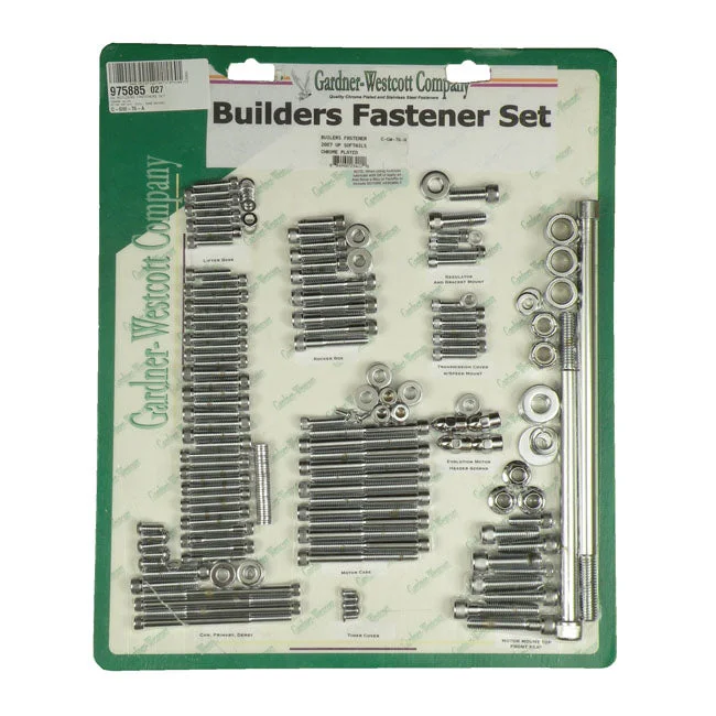 GW BUILDERS FASTENERS SET - 07-17 Softail (excl. FXCW/C Rockers; 16-17 FLSS, FLSTFBS) (NU)