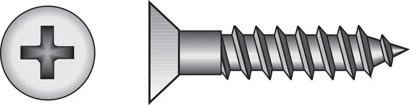 HILLMAN No. 8 X 7/8 in. L Phillips Zinc-Plated Coarse Wood Screws 100 pk