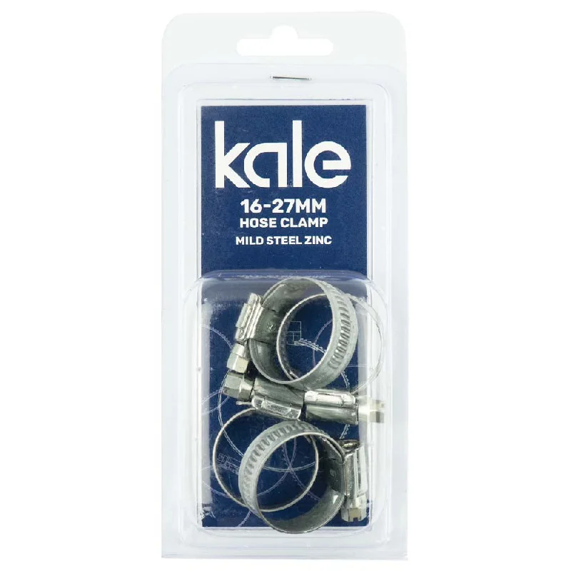 Kale WD12 16-27mm W1-R (4pk) - Mild Steel Zinc  | Hose Clamps