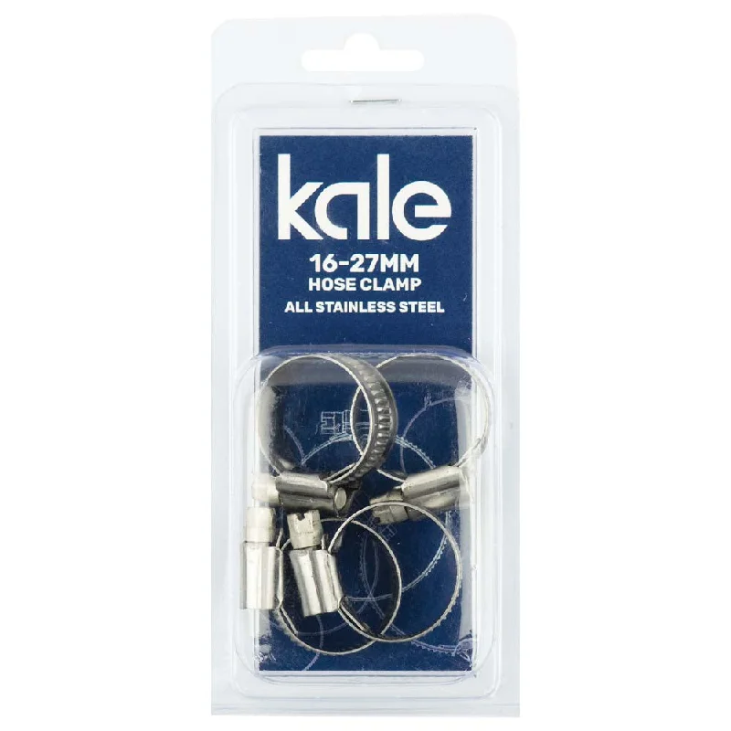 Kale WD12 16-27mm W3-R (4pk) - All Stainless  | Hose Clamps