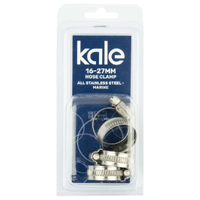 Kale WD12 16-27mm W4-R (4pk) - All Stainless Marine  | Hose Clamps