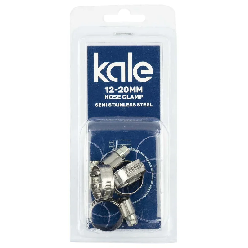 Kale WD9 12-20mm W2-R (4pk) - Semi Stainless  | Hose Clamps