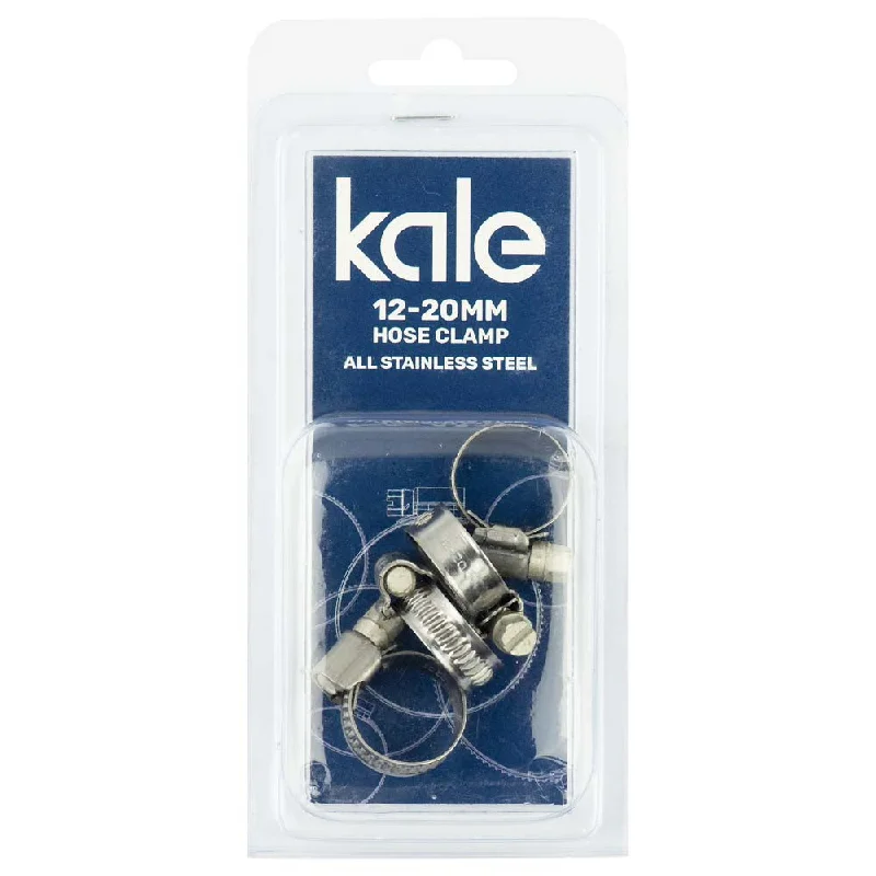 Kale WD9 12-20mm W3-R (4pk) - All Stainless  | Hose Clamps