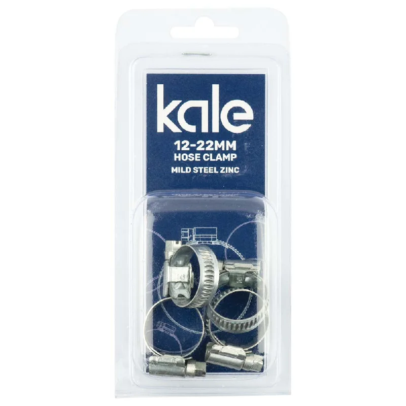 Kale WD9 12-22mm W1-R (4pk) - Mild Steel Zinc  | Hose Clamps