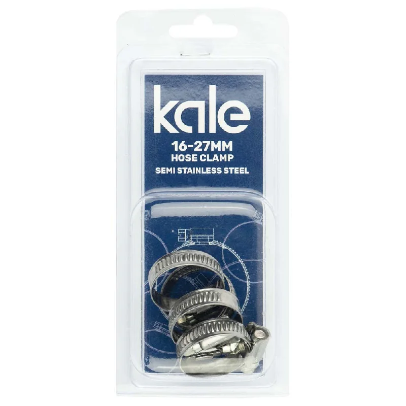 Kale WD9 16-27mm W2-R (4pk) - Semi Stainless  | Hose Clamps