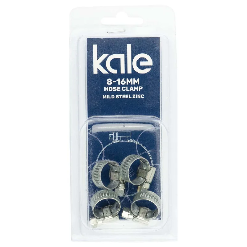 Kale WD9 8-16mm W1-R (4pk) - Mild Steel Zinc  | Hose Clamps