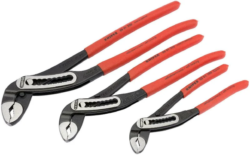 Knipex 00 20 09 V03 3pce (180, 250 & 300mm) Alligator Waterpump Pliers/Grips