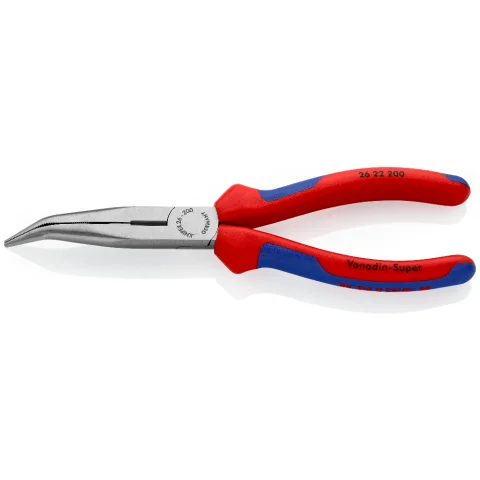 KNIPEX Long Nose Pliers Bent 200mm Cushion Grip