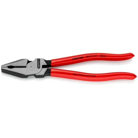 KNIPEX Pliers, Combination High Leverage, Plastic Coated, 225mm