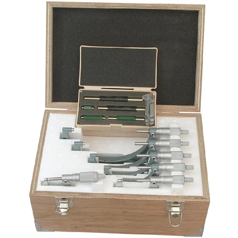 Mitutoyo Outside Micrometer Set Individuals 0-150mm x 0.01mm Set of Six Micrometers