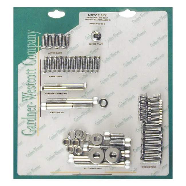 MOTOR SCREW SET, ALLEN - 48-57 PAN (NU) (SHORT BOLTS FOR STEEL D-RINGS)