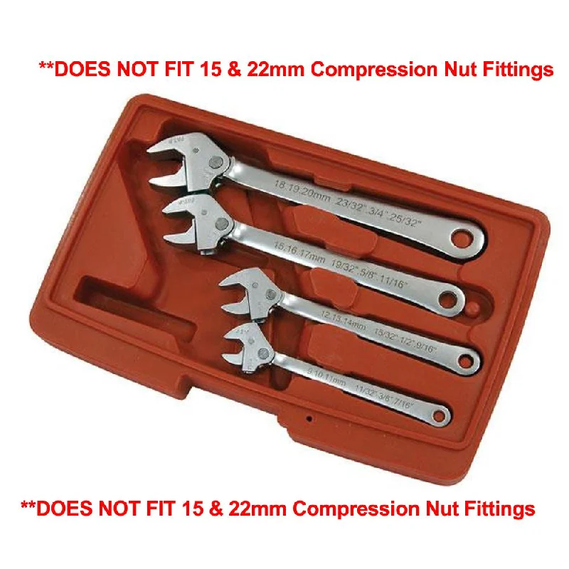 Neilsen 4 Pack Clamp Ratchet Wrench Set