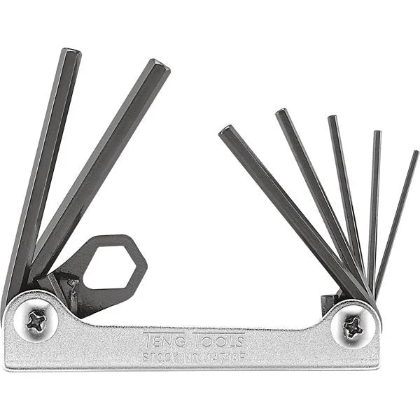 Teng 7Pc Folding Af Hex Key Set - 1/6In-7/32In | Wrenches & Spanners - Sets