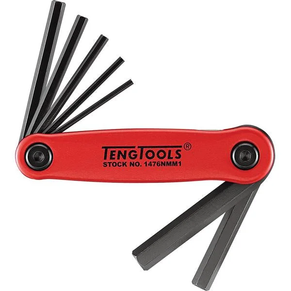 Teng 7Pc Folding Metric Hex Key Set - 2.5-10.0Mm | Wrenches & Spanners - Sets