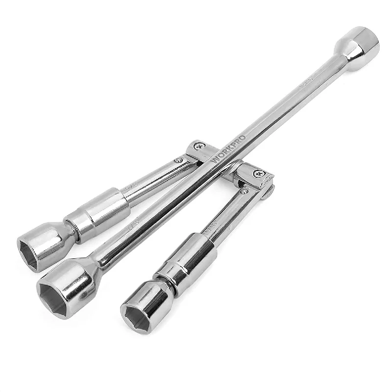 WORKPRO 14-Inch Universal Folding Lug 4-Way Cross Wrench