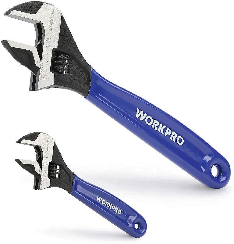 WORKPRO 2 Pcs Adjustable Wrench Set for Home Garage  Workshop and DIY