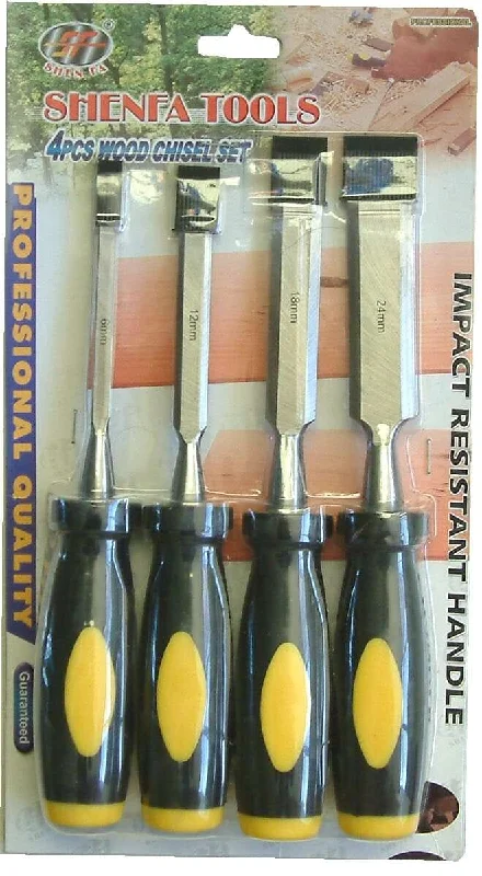 Xcel Chisel Set with Plastic Handles 4-pce