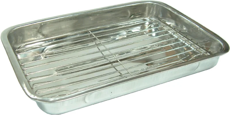 Xcel Oven Dish Stainless Steel with Rack and Handles 300mm