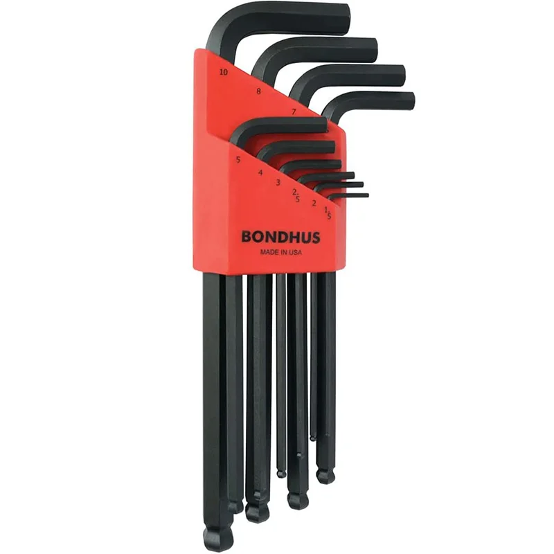 Bondhus 10990 Ball End L-Wrenches Set 1.5 - 10 mm, 10 Pc