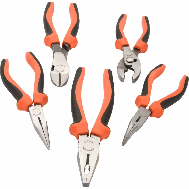 Plier Set with Comfort Grip Handles, 5pc