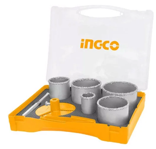 Ingco AKCH0071 Carbide Gritted Hole Saw Set