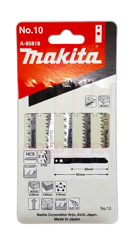 Makita A-85818 Jigsaw Blade Set for Wood (Makita Type Shank)