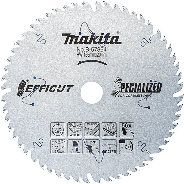 Makita B-57364 Circular Saw Blade 165x20x56T