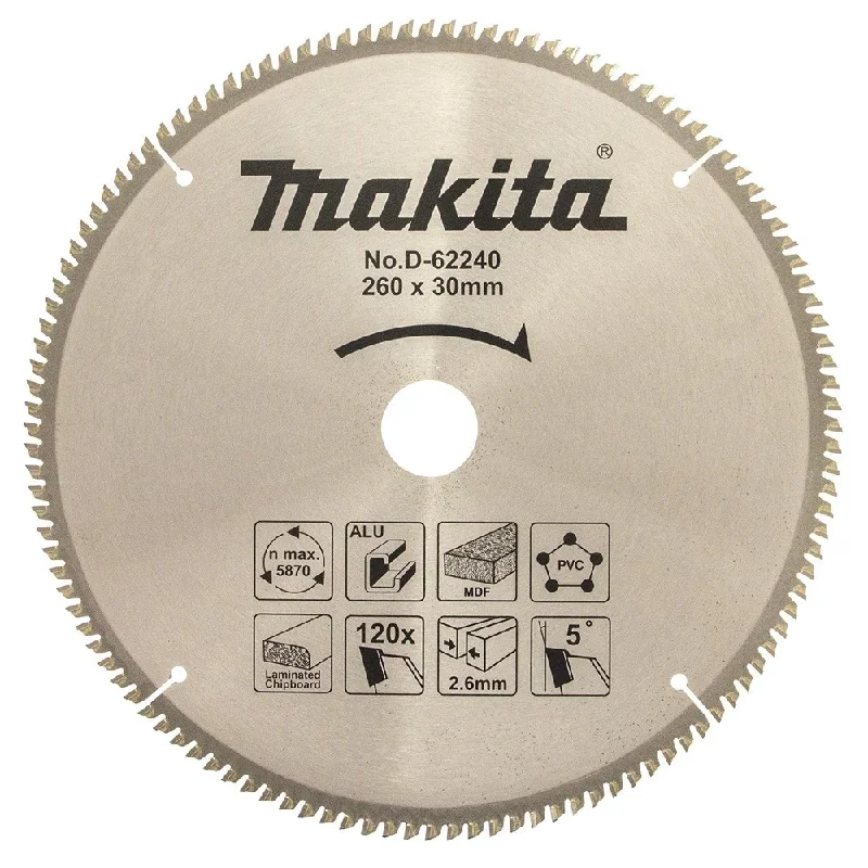 Makita D-62240  Multi Purpose TCT Circular Saw Blade 10" x 120T