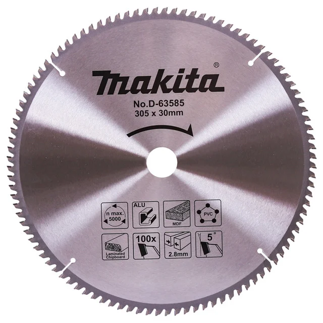 Makita D-63585 TCT Multi Purpose Circular Saw Blade 12"x100T