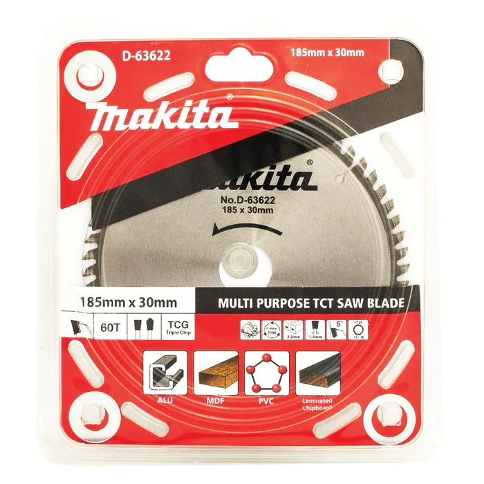 Makita D-63622 Circular Saw Blade 7-1/4" x 60T (Multi Purpose)