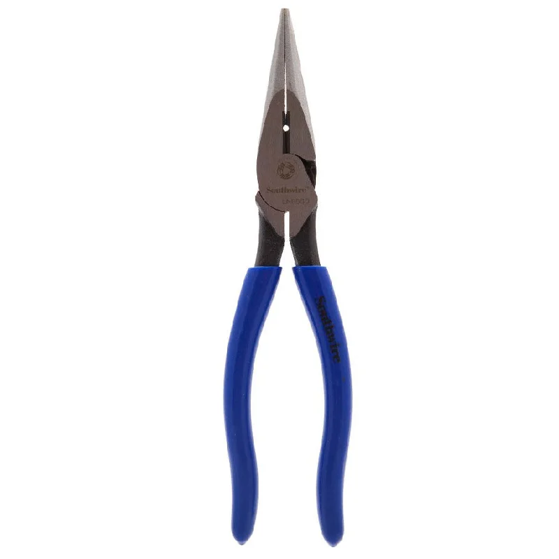 Southwire LNP8SD 8" Heavy Duty Long-Nose Pliers w/ Side Cutter, Stripper, & Dipped Handles