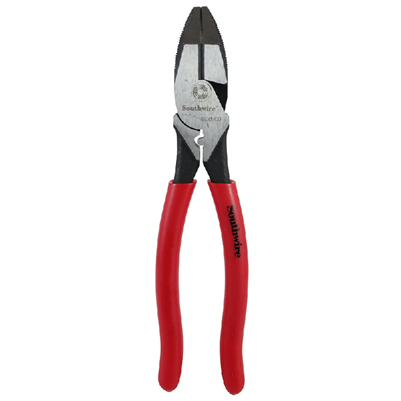 Southwire SCP9CD 9" High-Leverage Side Cutting Pliers w/ Crimper & Dipped Handles