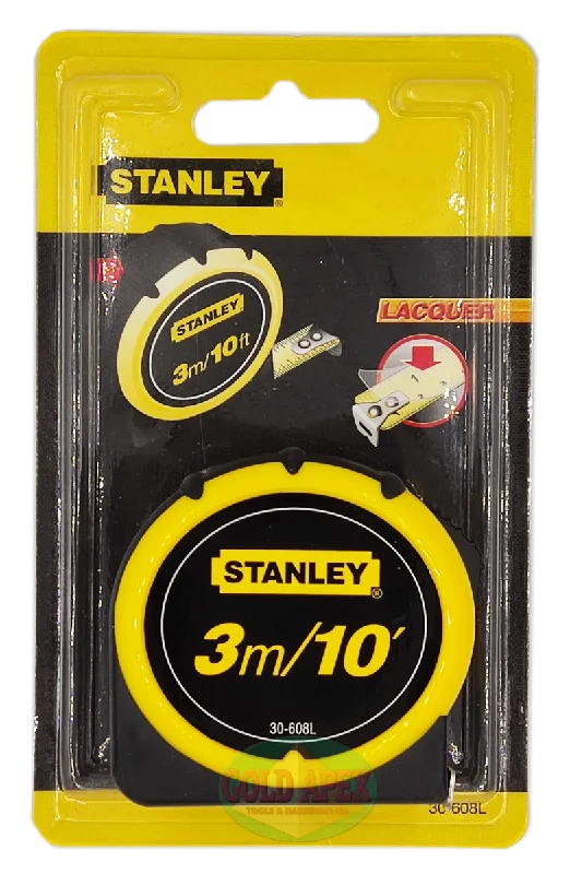 Stanley 30-608L Lacquer Steel Tape Measure 3m