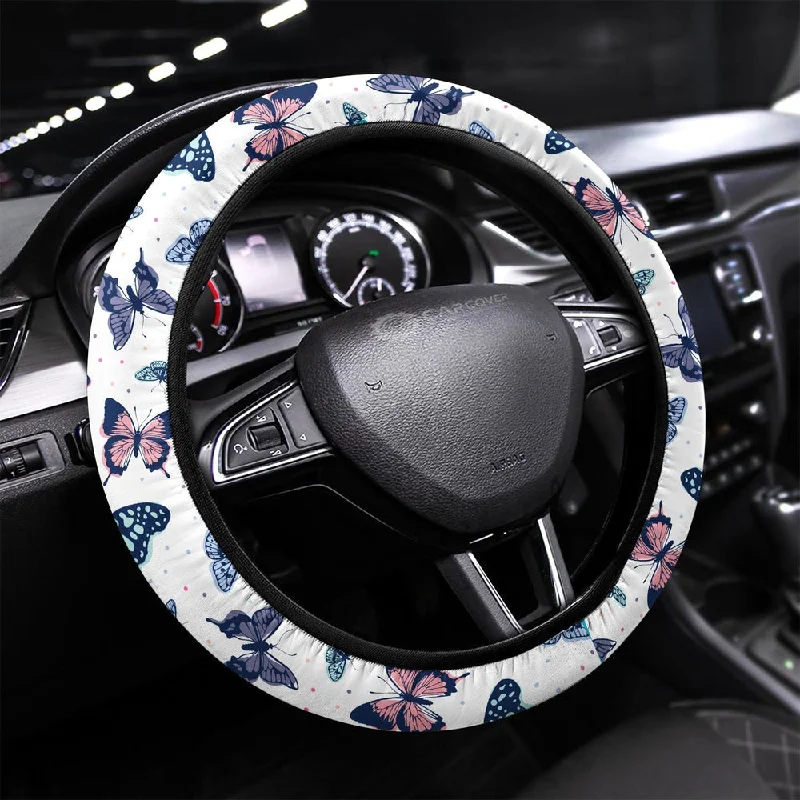 Butterfly Steering Wheel Covers Custom Beautiful Coloring Butterfly Car Accessories