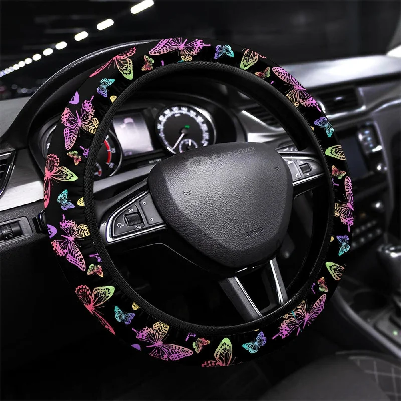 Butterfly Steering Wheel Covers Custom Colorful Butterfly Car Accessories