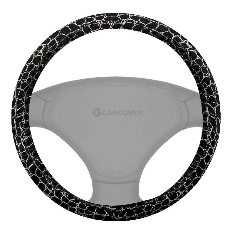 Crocodile Skin Steering Wheel Cover Custom Animal Car Interior Accessories