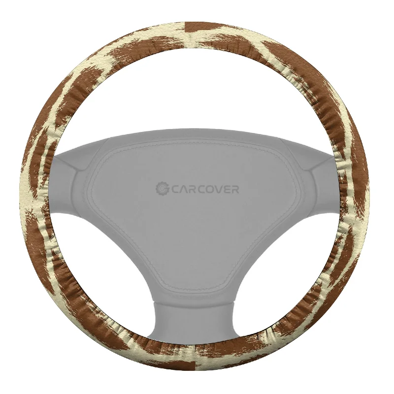 Giraffe Steering Wheel Cover Custom Animal Skin Printed Car Interior Accessories