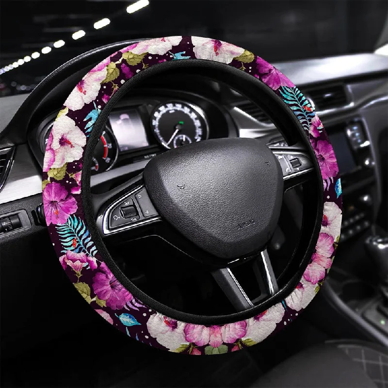 Hawaiian Steering Wheel Covers Custom Lovely Tropical Pattern Car Accessories