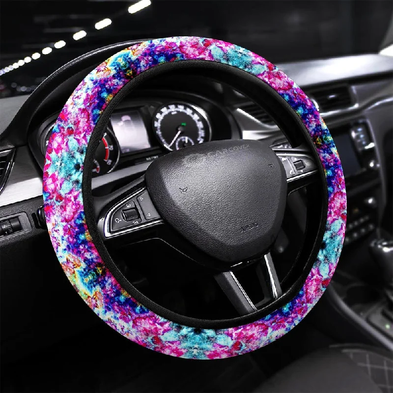 Ice Tie Dye Steering Wheel Covers Custom Hippie Tie Dye Hippie Car Accessories