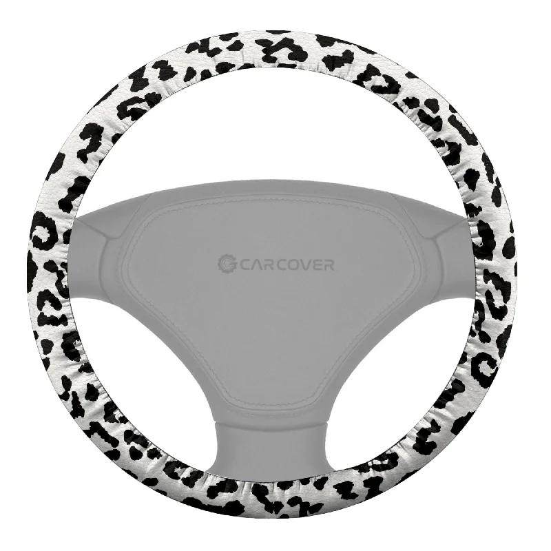 Leopard Steering Wheel Cover Custom Animal Skin Printed Car Interior Accessories